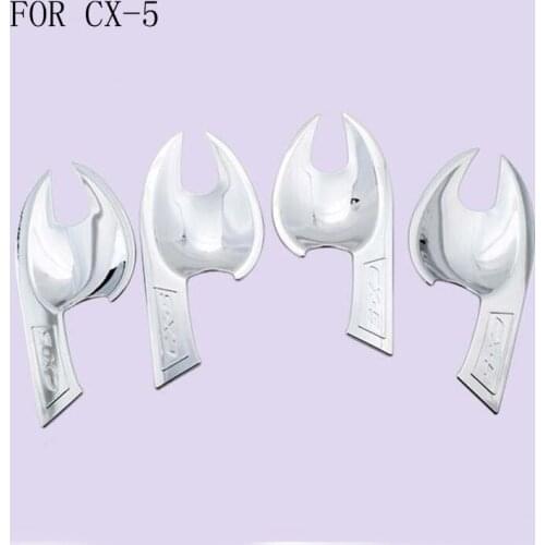 FIR FOR Mazda CX5 CX-5 2017 2018 Accessories ABS CHROME Door Handle Covers Trim For CX5 CX-5 2017 2018 Car Styling