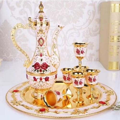 Flagon Household Creative Personality European-Style Luxury Metal Flagon Wedding Festival Supplies Liquor Liquor Divider