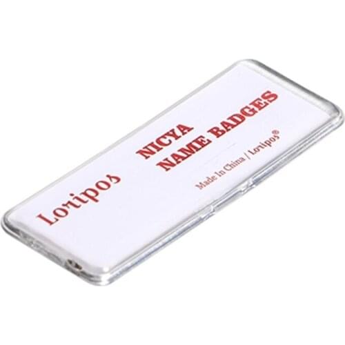 Reap Magnetic Id Name Badge 76*25 Mm Lens Cover Magnetic Staff Name Holder Tag Magnet Individual Printing magnetic badge holder