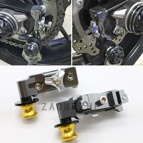 Motorcycle CNC Aluminum Chain Adjuster with Bracket For YAMAHA MT-07 MT07 FZ-07 FZ07 2014 2015 2016 Accessories