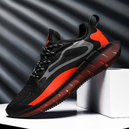 Big Size Summer Height Sport Shoes Male Sneakers Men Brands Sports Shoes Man Running Shoes Husband Black Red Jogging GMB-1474