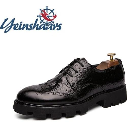 Mens Shoes Casual Luxury Formal Shoes Brand Fashion Elegant Oxford Dress Party Wedding Shoes Brogue Zapatos de Hombre de Fiesta