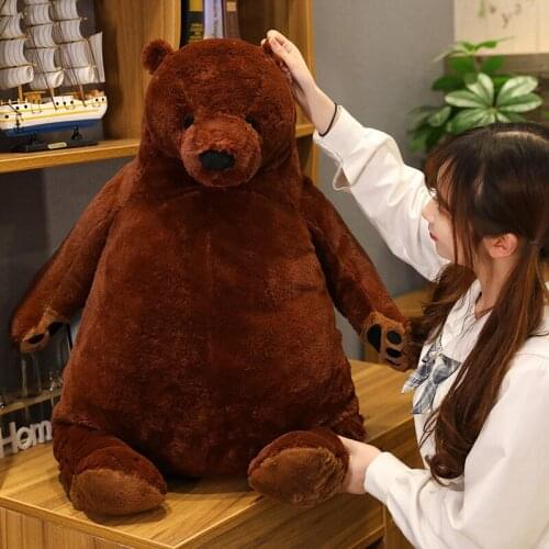 Soft Mr.Boss Huge Teddy Bear Plush Toys Big Dark Brown Bear Super Big Hugging Pillow Animal Cushion Children Birthday Girl Gifts