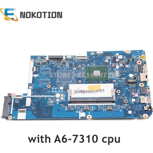 NOKOTION 5B20L72492 For Lenovo 110-17ACL Laptop Motherboard CG721 NM-A911 MAIN BOARD A6-7310 CPU DDR3 full test