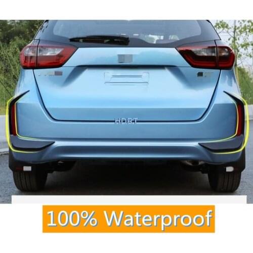 Brand New For Honda FIT 2020 2021 2PCS High Quality ABS Chrome Car Rear Fog Lighting Strip Cover Trim Car Styling Accessories