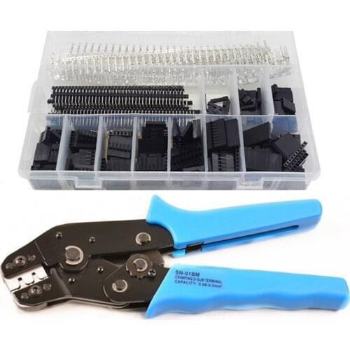 Crimping Tool Crimper Plier AWG28-20 With 520pcs Dupont 2.54mm Connectors Assortment Kit