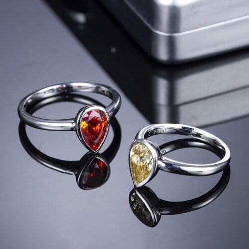 Factory Wholesale 2021 Pear Shape 1.0ct Simulated Diamond Custom Hip Hop Jewelry Display In 925 Sterling Silver