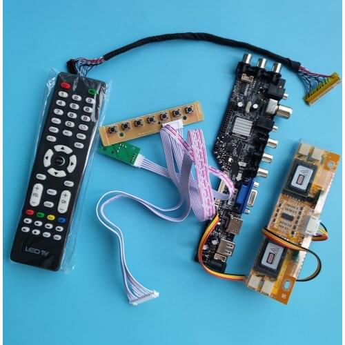 Kit For LM230WF1 TL 4 CCFL 1920x1080 TV Controller Board Driver Remote LCD AV DVB-T Digital Panel Screen HDMI USB VGA