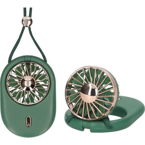 Portable Hanging Neck Fan 180 Degree Foldable Mini Air Cooler Cooling Fan 3 Speeds Wearable Personal Desktop Fan for Office Home