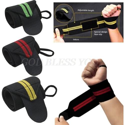 Weight Lifting Strap Fitness Gym Sport Wrist Wrap Bandage Hand Support Wristband Drop Shipping