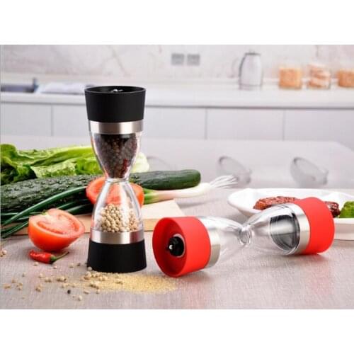 New Stainless Steel Manual Salt Pepper Mill Grinder Grind 2 In 1 Ceramic Core Portable Stocked Kitchen Mill Muller Tool
