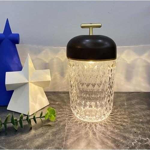 Modern Luxury Lights Touch Lamp Dimmable Bedside Restaurant Party mini Crystal Table Lamp