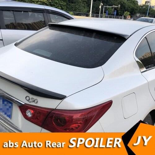 For Infiniti Q50 ROOF Spoiler 2015-2018 Q50 ROOF SPOILER High Quality Carbon Fiber Car Rear Wing Primer Color Rear Spoiler