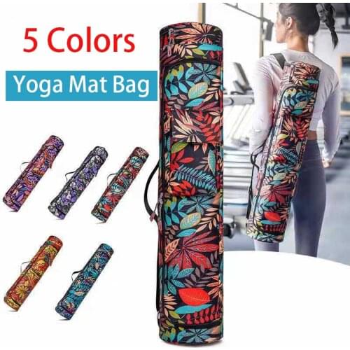 Printed Yoga Mat Bag Fitness Sports Backpack Yoga Pocket Carrier Pilates Knapsack Large Capacity Storage Dance Sports Bag