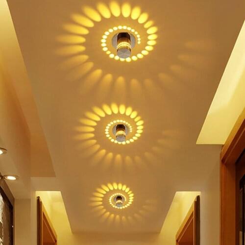 LED Color Hollow-out Suction Top Spot Light Porch Into The Corridor Corridor Modeling Light Effect Lamps and Lanterns
