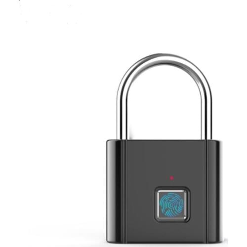 Smart Fingerprint Padlock USB Charging Unlock Portable Anti-theft Fingerprint Padlock Zinc