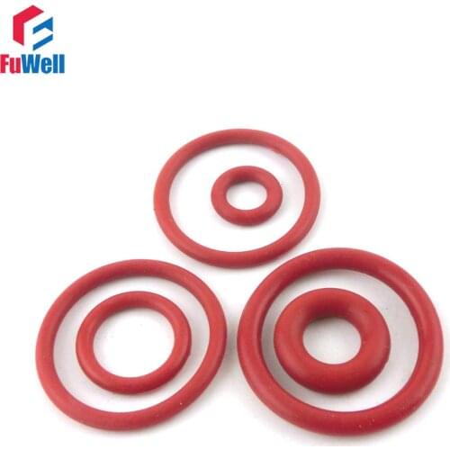 10pcs Red Silicon 4mm Thickness O-ring Seals Gasket OD 135/140/145/150/155/160/165/170/175/180mm O Ring Sealing Gasket Washers