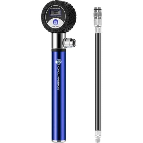 Bike Mini Pump With Pressure Gauge LCD digital display 120 PSI Hose Ultralight MTB Bicycle Tire Inflator Dropship