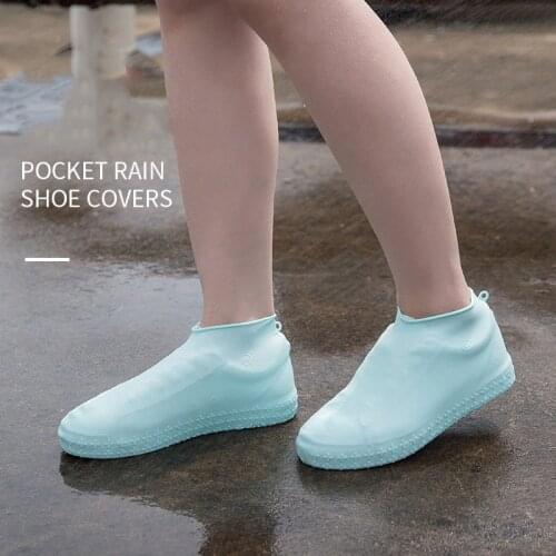 Waterproof Shoe Covers Dust Covers Cycling Rain Reusable Overshoes Silicone Latex Elastic Shoe Covers Protect Shoes Accessories
