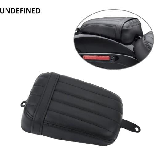 Motorcycle Rear Passenger Seat Pillion Black Stripe Styling PU Leather For Harley Softail Street Bob FXBB FXST 2018-2021 FXBBS
