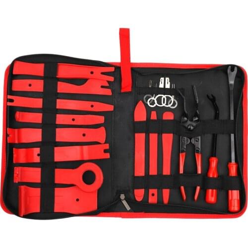 19pcs Auto Car Audio Radio Interior Door Panel DIY Demolition Installation Pry Tool Repair Tools Screwdriver Keys Pliers Remover