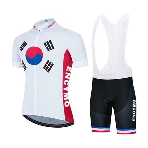 2021 Korea Team Cycling Jersey Customized Road Mountain Race Top Cycling Clothing bike wear racing clothes