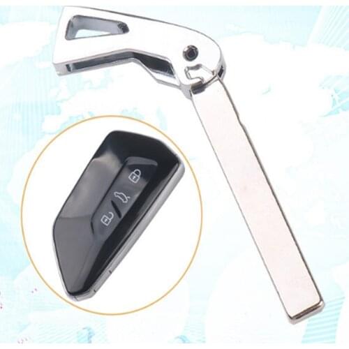 DAKATU Uncut Blank Insert Smart Card Remote Small Emergency Key Blade For VW Volkswage New GOLF 8 Replacement Remote key blade