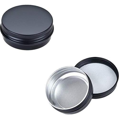 500Pcs 10g 15g Empty Mini Black Aluminum Cream Jar Nail Art Makeup Cosmetic Metal Tins Containers