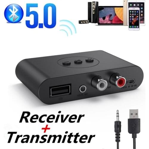 Bluetooth-compatible Transmitter Receiver Wireless Adapter Low Latency 3.5mm AUX Jack Optical SPDIF Audio Adapter For PC TV Car