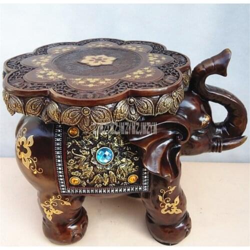 BUCD01-20 Elephant Furnishings Resin Elephant Stool House Warming Gifts Resin Stool Elephant Furnishings Changing Shoes Stool