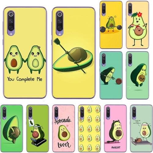 Cartoon Delicious Avocado Cute Phone Case for Xiaomi Mi 9 CC9E POCO X3 NFC F2 F1 M2 M3 X2 MAX3 A3 A2 A1 9T 5X 6X Soft Back Cover