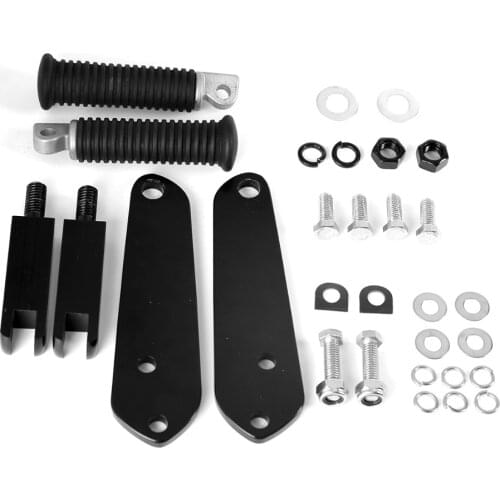 Black Highway Footpegs With Mount Kit Fit For Harley Dyna FXDB FXDC FXD FXDL 92-16