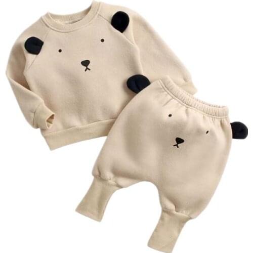 Active Unisex Animal Children Wear Hallen Trousers Suit Kids 2-piece Set Top+Pants baby boy spring clothes Toddler Girls Outfits