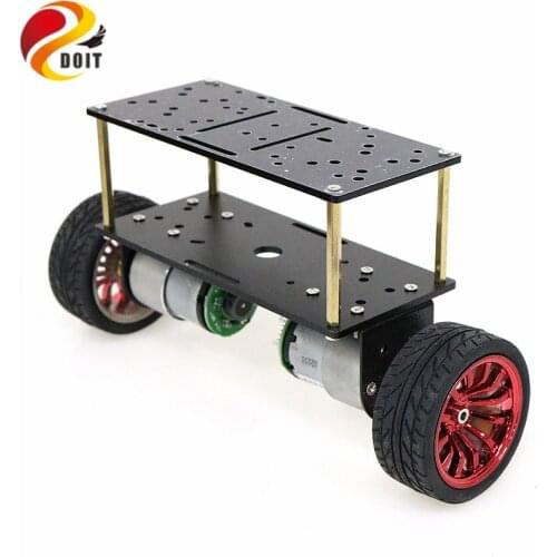 Double Plate 2wd Two Rounds of Self-balancing DC 12V Motor Car Two-wheel Balancing Car Smart Car Chassis Kit