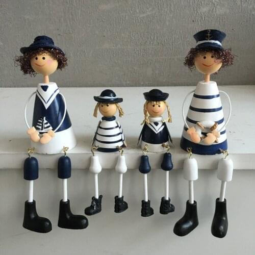 European style Navy style Hanging feet doll Figurines Gift home desktop decor decoration ornaments(A662)