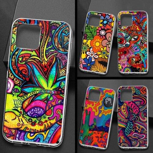 Indie Hippie Art Phone Case for iPhone 11 12 pro XS MAX Mini 8 7 6 6S Plus X 5S SE 2020 XR