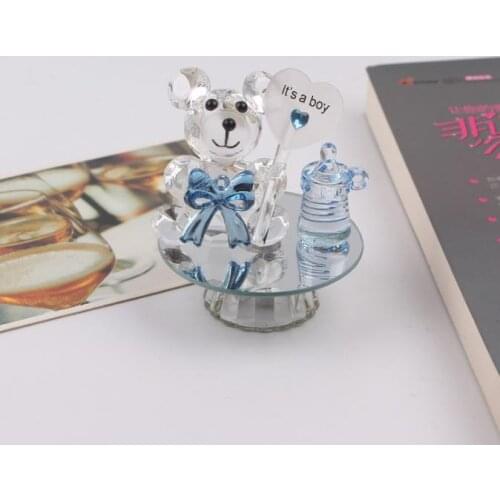 K5 Crystal Bear Nipple Baptism Baby Shower Souvenirs Party Christening Giveaway Gift Wedding Favors and Gifts For Guest SN1143