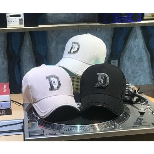 LINJW 2020 New Spring Unisex Basbeall Cap Men Women Summer Letter D Stone Caps Snapback Hat Hip Hop Hats Outdoor Dad Hats