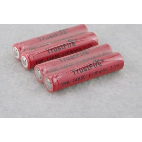 12pcs/lot TrustFire IMR 14650 1100mAh 3.7V High Drain Power Rechargeable Battery Lithium Batteries Output 5A For E-cigarettes