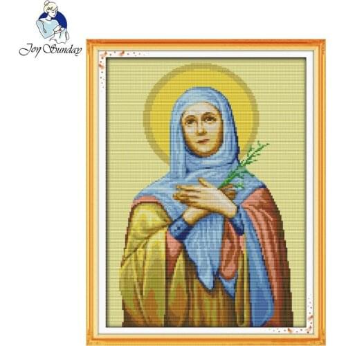 Joy Sunday The Madonna Painting Chinese Cross Stitch Kit Embroidery Needlework Set Fabric Sewing Decoration Counted Cross Stitch