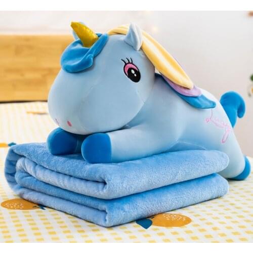 Home office cartoon fruit air conditioner by four seasons blanket three in one children cute doll pillow plush Kawaii cushion