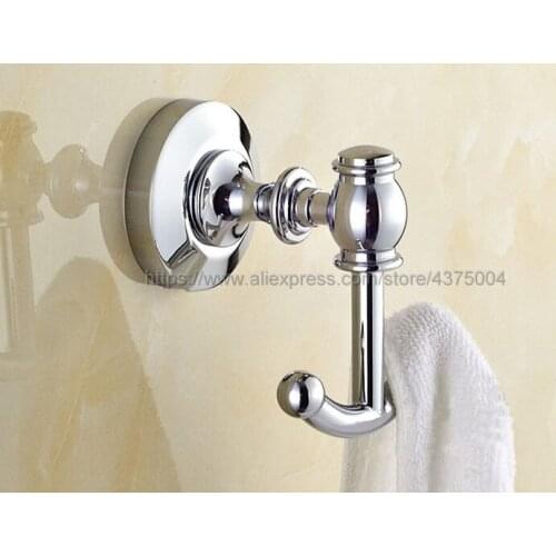 New Polished Chrome coat hook clothing hook wall hanging kitchen and bathroom hardware pendant Nba806