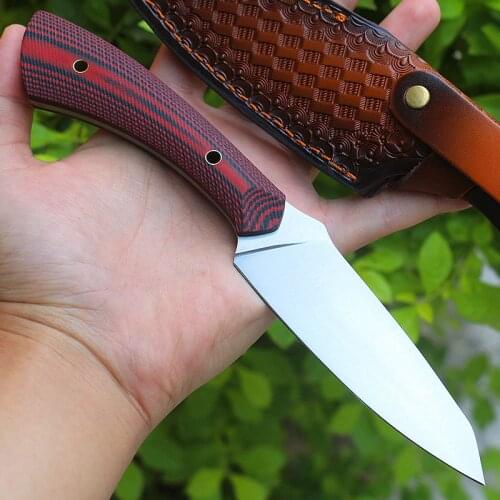 Hunting Edc Straight Knife D2 Steel Fixed Blade G10 Handle Outdoor Camping Tactical High Hardness Self Defense Blade Tool Knife