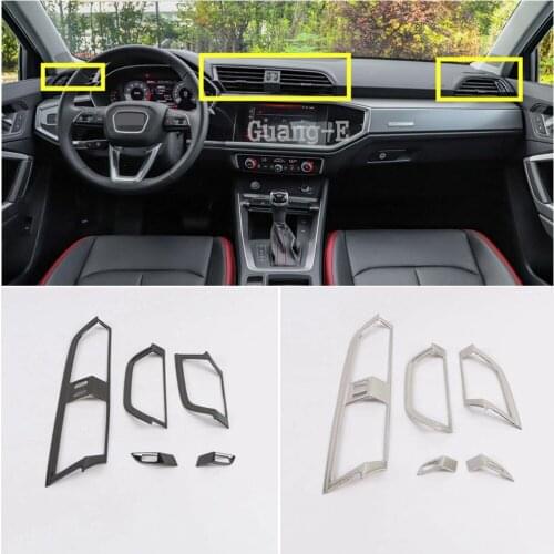 Car Instrument Glove Trim ABS Chrome Panel Upside Air Conditioning Outlet Vent 4pcs For Audi Q3 （F3）2018 2019 2020