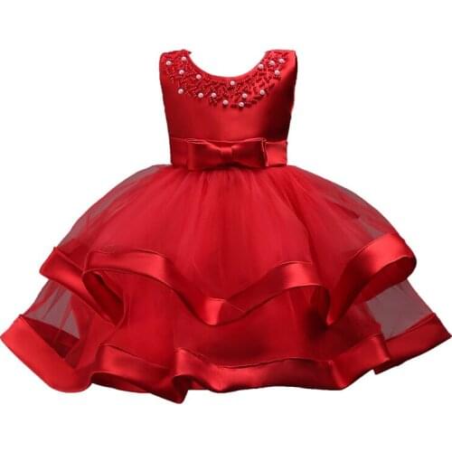 Dresses for Girls Fashion Children Sleeveless Tulle Christmas Dress Elegant Kids Dresses for Girls Bebe Vestido