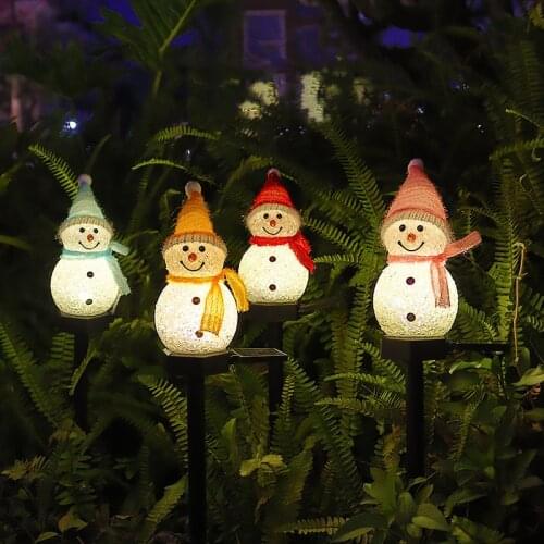 Christmas Snowman Solar Light Christmas Ornaments Gardening Decoration Christmas Gift Home Decoration Accessories New Year 2022