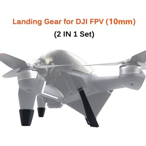 2in1 Set 10mm Heigtening Landing Gear and Tripod Foot Protecting Pad for DJI FPV Drone Safe Landing Support Bracket Accessories