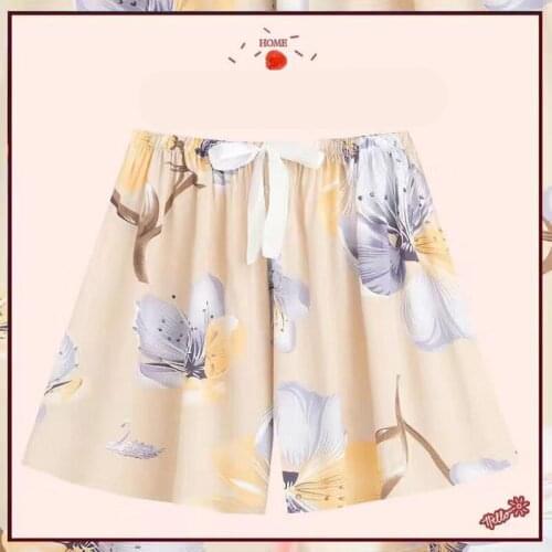 Cartoon Shorts Women Cotton Shorts Home Casual Pajamas Soft Cotton Summer Short Drawstring Pant Big Size Student Sleep Bottom