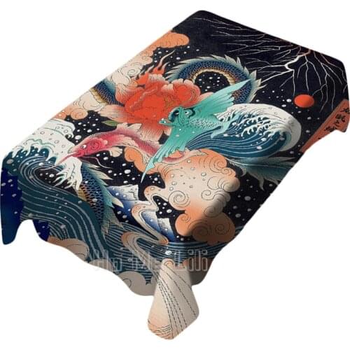City Of Dragon Sleep Design Patterrn Tablecloth Dinning Decor
