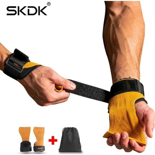 SKDK Weight Lifting Grip Gym Crossfit Trainining fitnes gear Hand Grips Gymnastics Gloves Grips Anti-Skid Gym Fitness Gloves